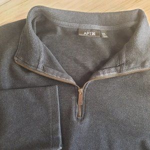 APT. 9 Men's Size XXL Black Quarter Zip Pullover Sweater 2XL